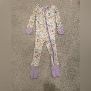 Little Sleepies | Purple Floral Footie Pajamas 12-18 Months